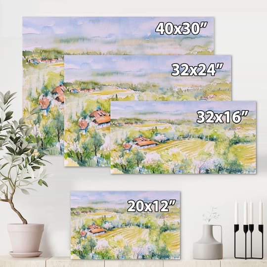 Designart - Blossoming Green Fields In Countryside